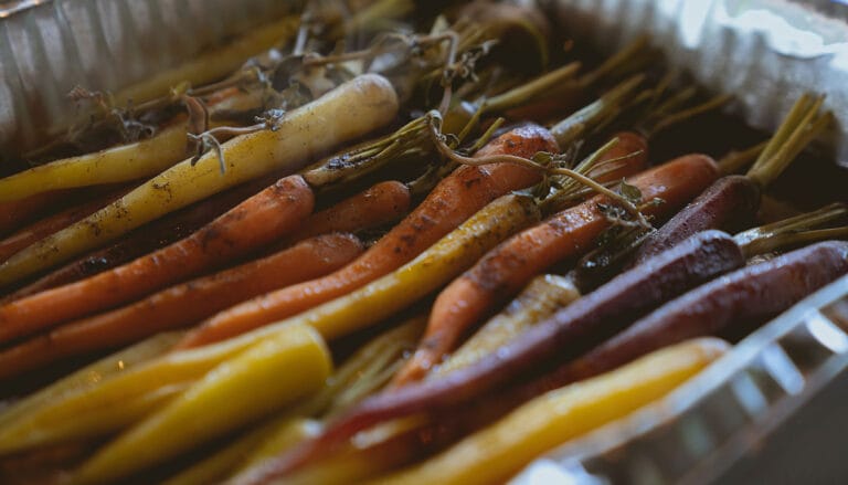 grilled carrots in foil