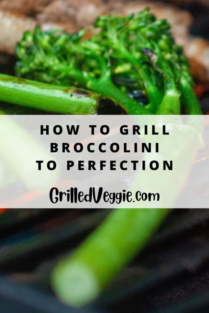 how to grill broccolini - Pinterest image